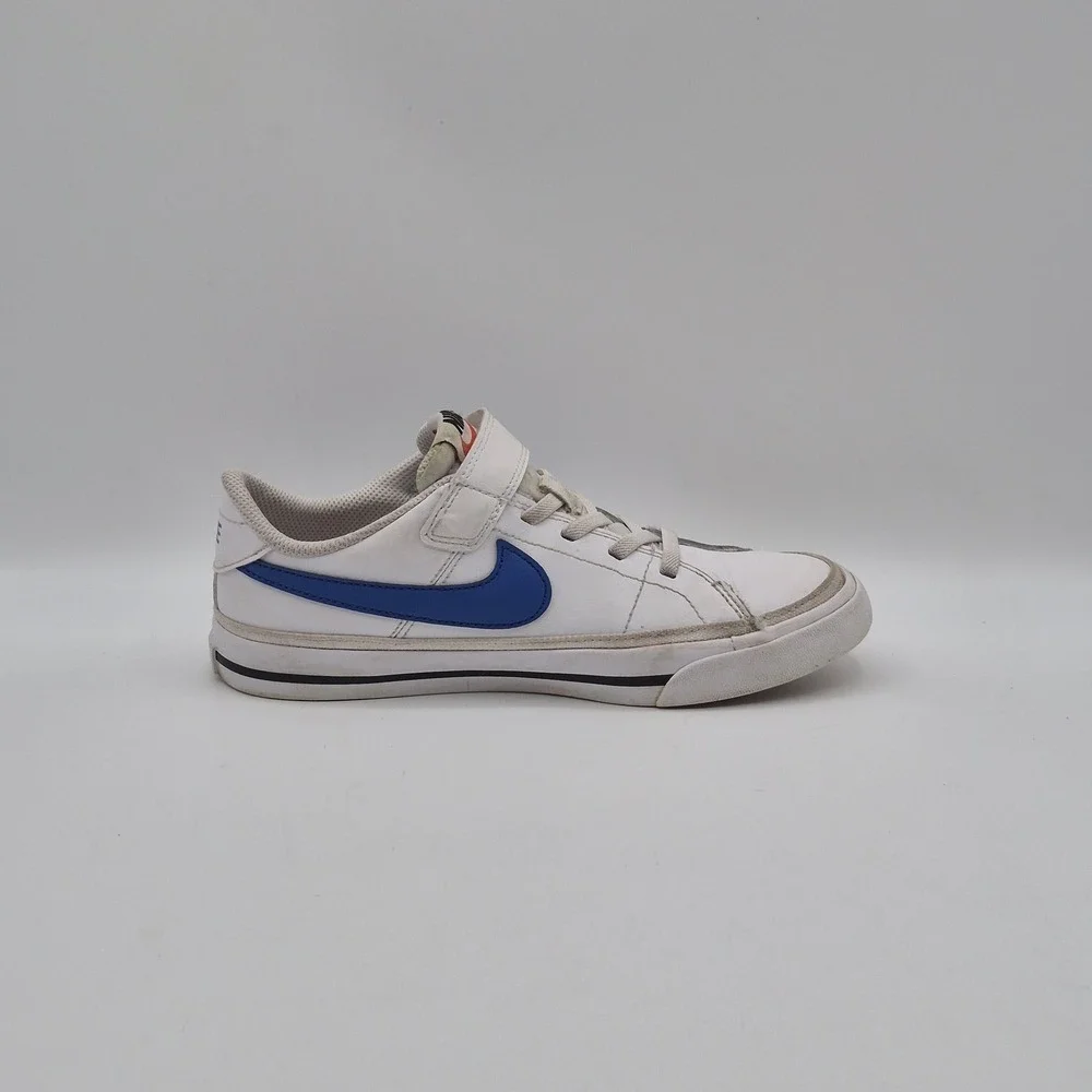 Nike Shoes Youth Size 2.5Y‎ White Blue Hook & Loop Casual Sneakers DA5381-101